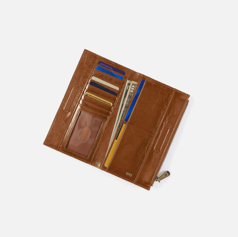 Jill Large Bifold Wallet Truffle by Hobo