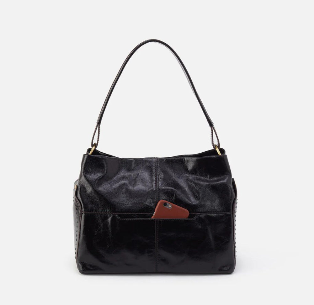 Seneca Shoulder Bag in Black by Hobo