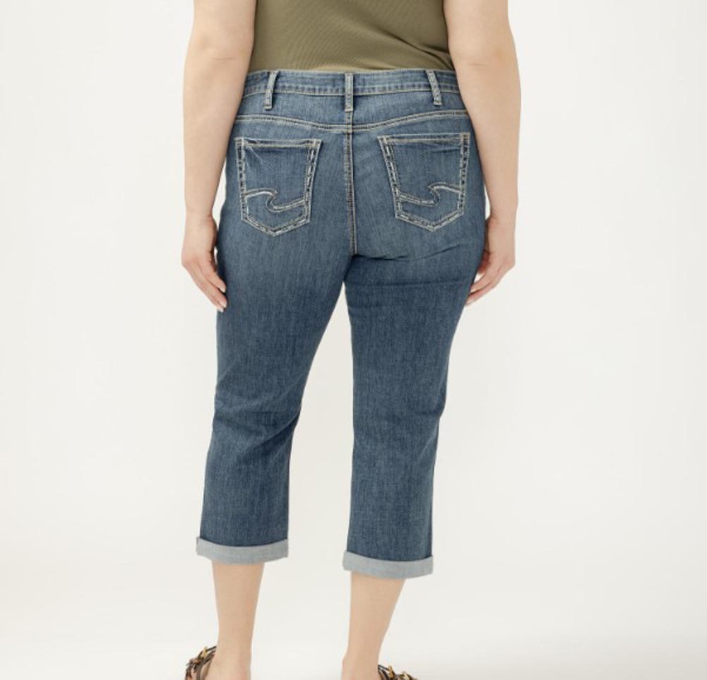 Plus Elyse Capri in Beverly by Silver Jeans