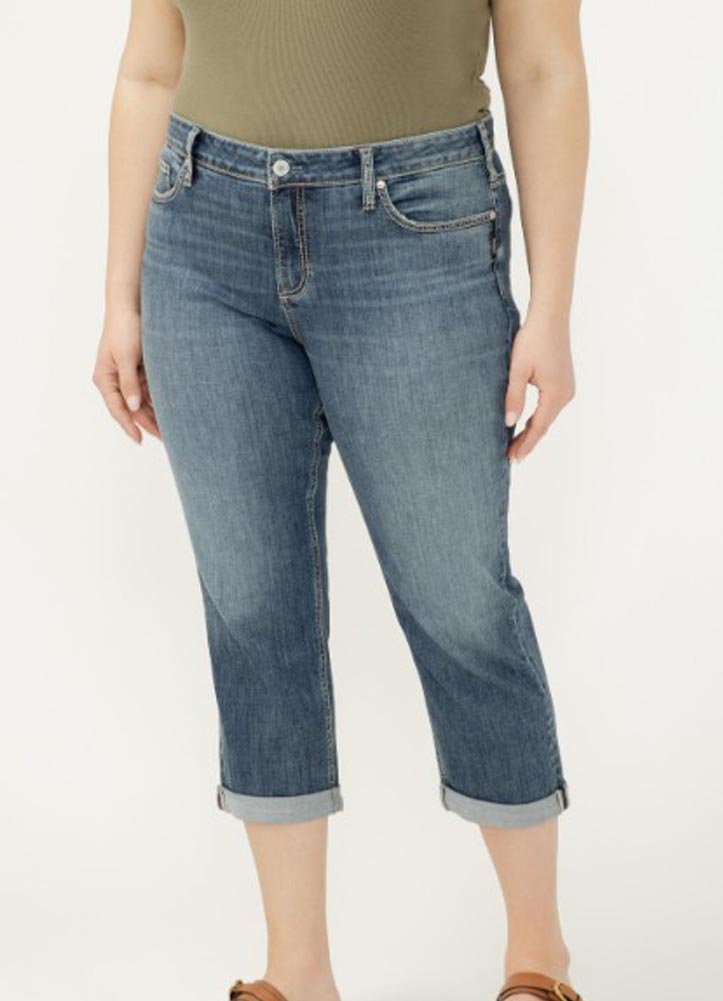 Plus Elyse Capri in Beverly by Silver Jeans