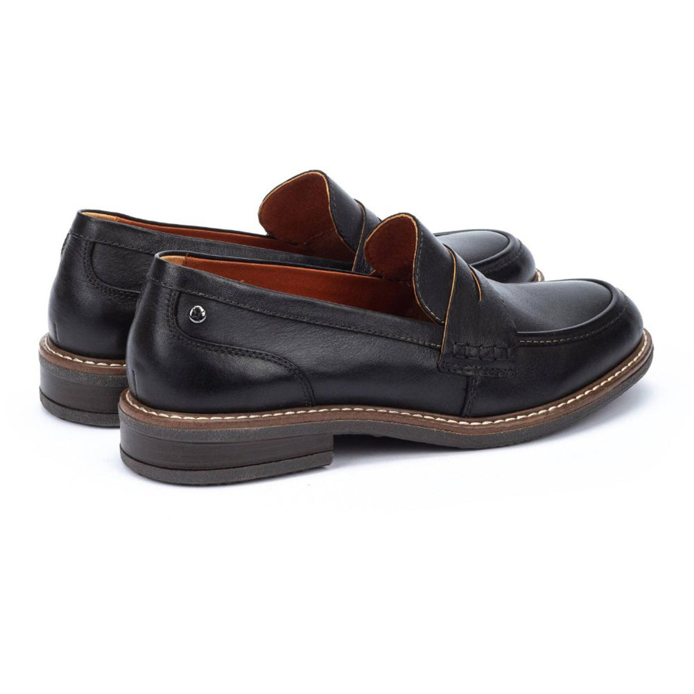 Aldaya Flat Moccasin in Black by Pikolinos