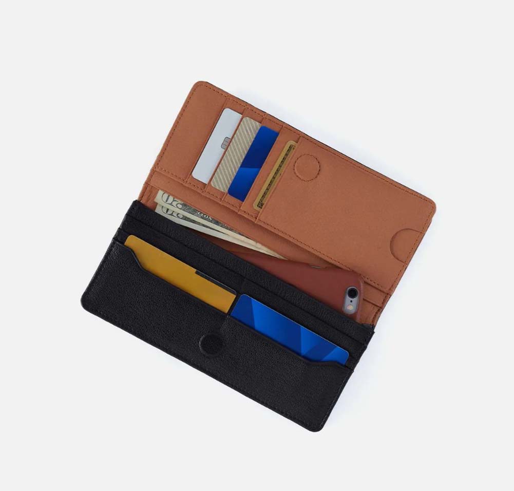 Hutton Large Wallet Black by Hobo