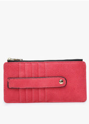 Saige Slim Card Holder in Hot Pink by Jen & Co
