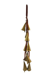 Velvet Ribbon Door Hanger with Cone Shaped Bells by Creative Co-op