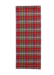 Woven Cotton Table Runner with Plaid Pattern by Creative Co-op