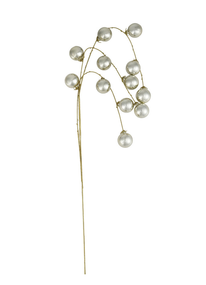 Silver Finish Plastic Ball Spray by Creative Co-op