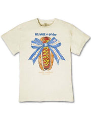 Mineral Washed Hot Dog Tee in Bone by Simply Southern