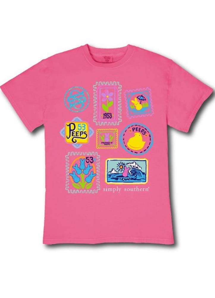 Peeps Stickers Tee in Blushberry by Simply Southern