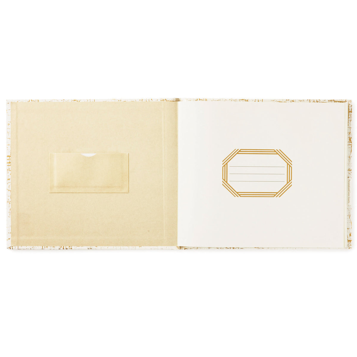 Hallmark Ivory and Gold Guest Book