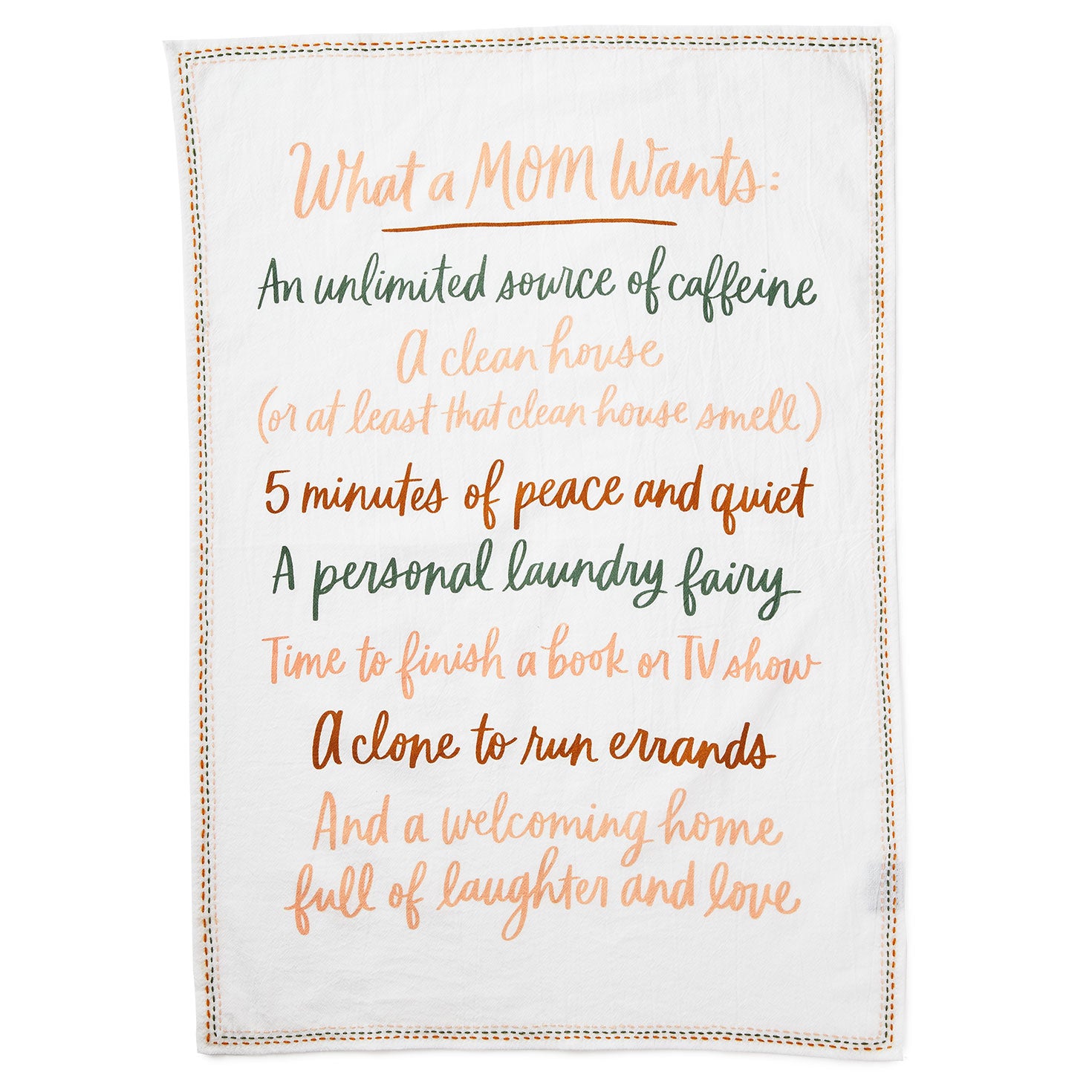 Hallmark What a Mom Wants Tea Towel and Mug Gift Set