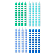 Hallmark Cool Hues Striped Birthday Candles, Set of 16