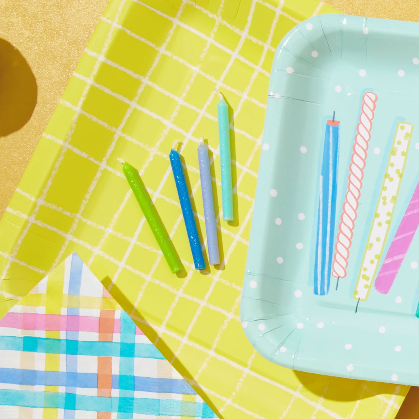 Hallmark Cool Hues With Glitter Birthday Candles, Set of 16