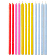 Hallmark Assorted Color With Glitter Tall Birthday Candles, Set of 12