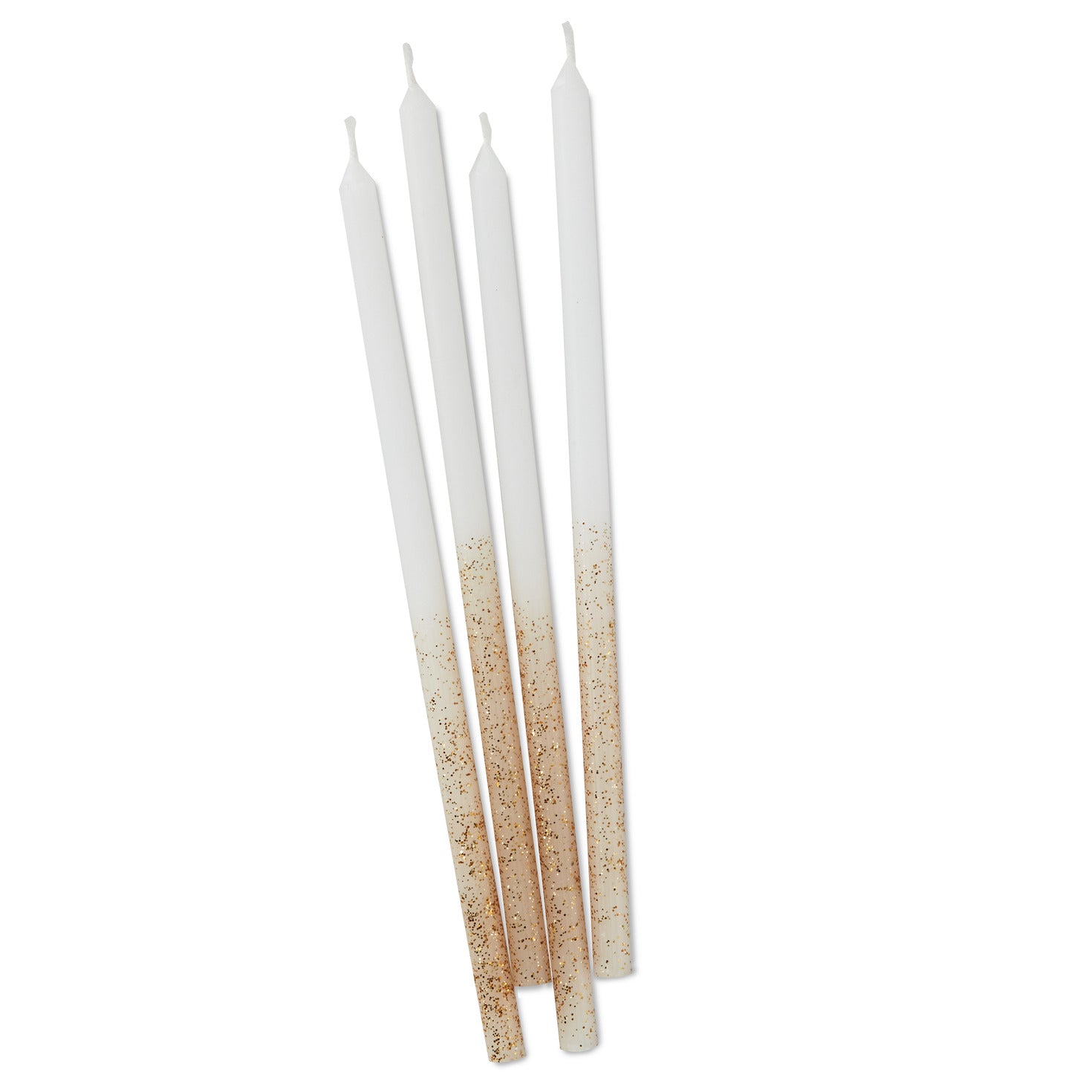 Hallmark White Glitter-Dipped Tall Birthday Candles, Set of 12