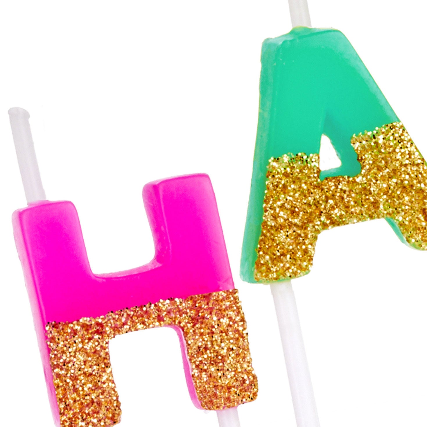 Hallmark ''Happy Birthday'' Letters Colorful Birthday Candles, Set of 13