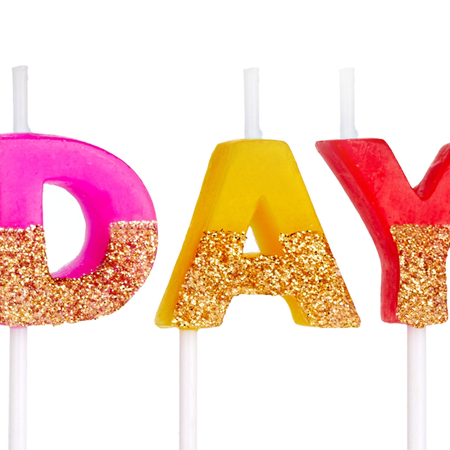 Hallmark ''Happy Birthday'' Letters Colorful Birthday Candles, Set of 13