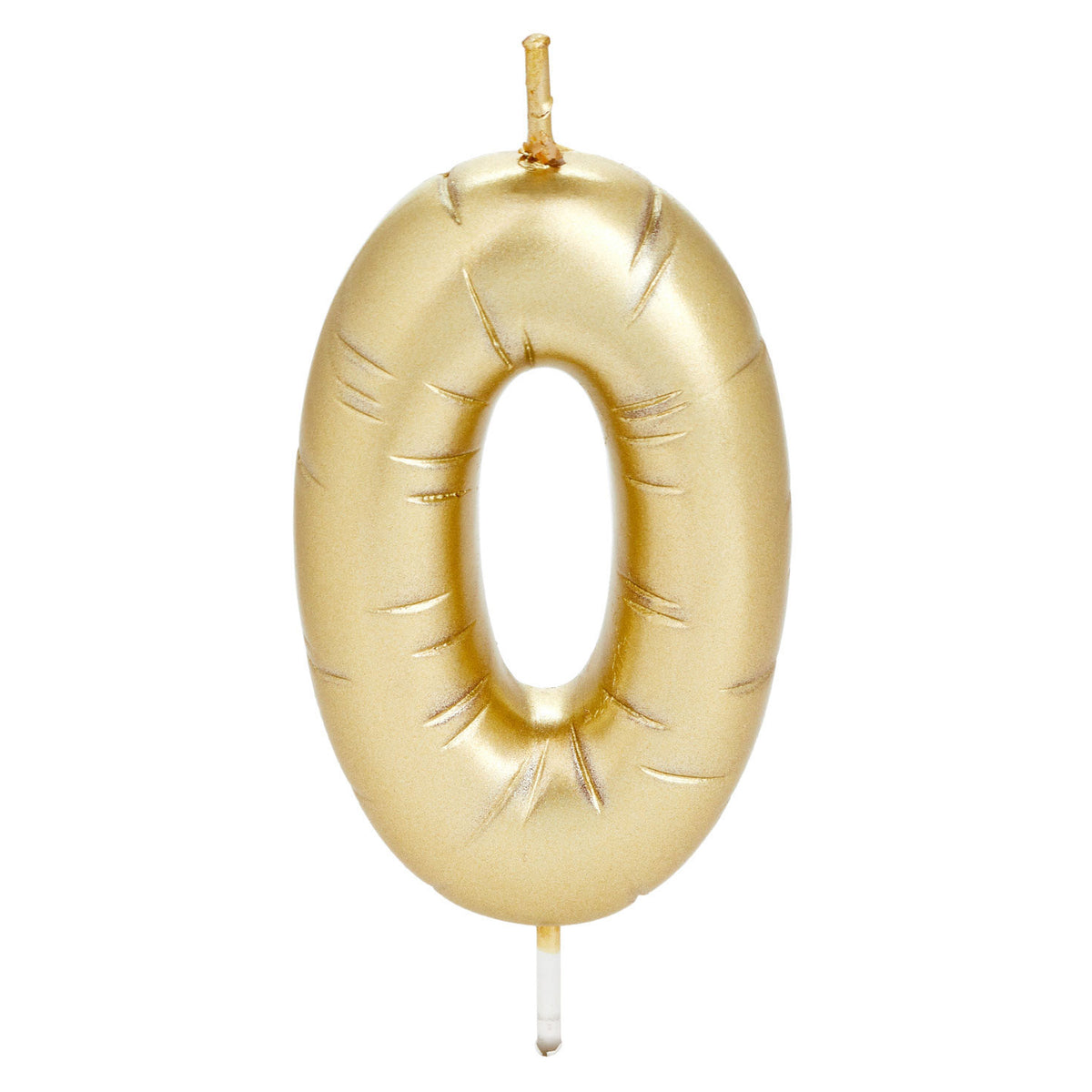 Hallmark ''0'' Metallic Gold Balloon Birthday Candle