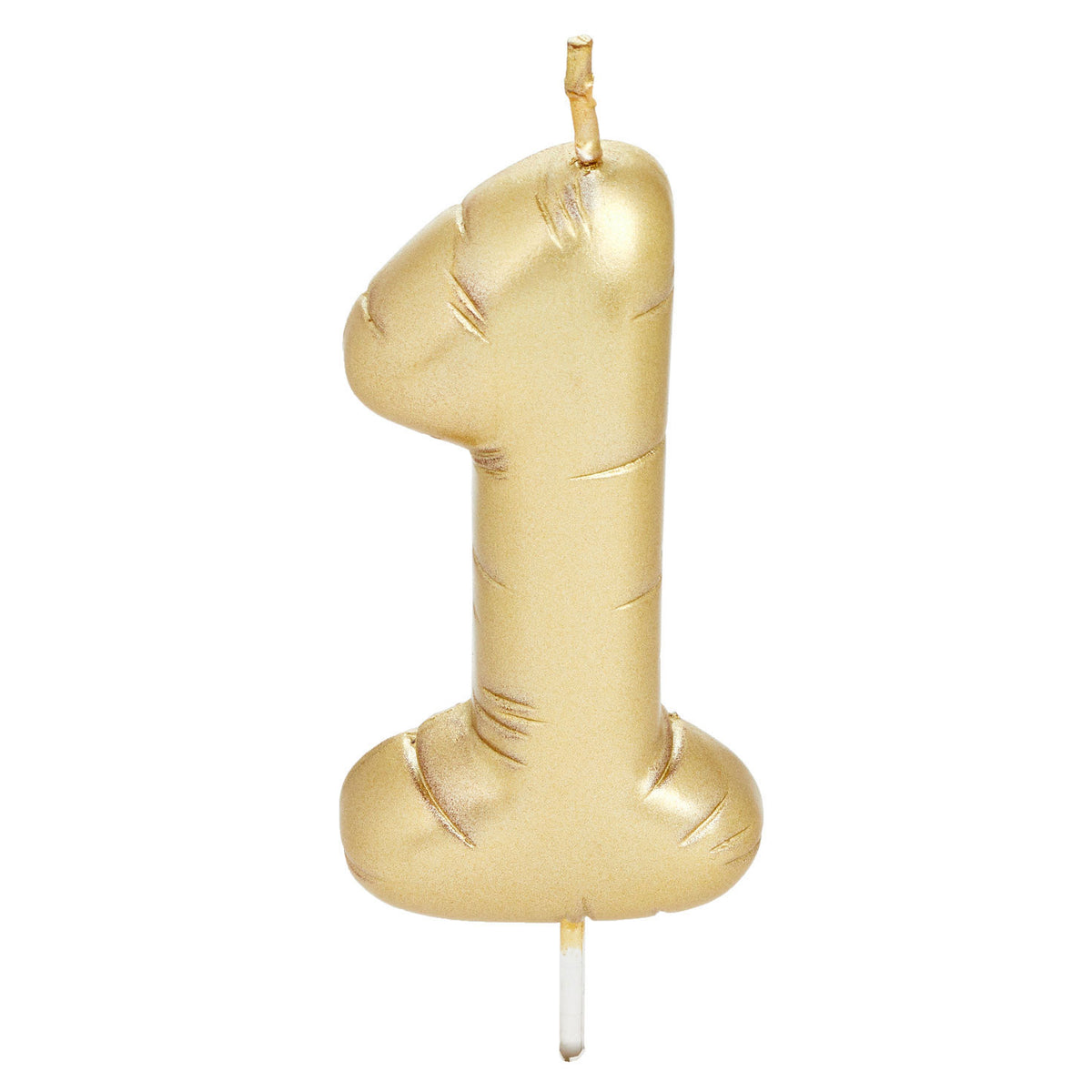 Hallmark ''1'' Metallic Gold Balloon Birthday Candle