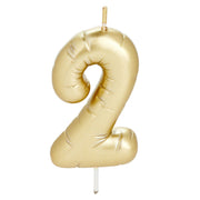 Hallmark ''2'' Metallic Gold Balloon Birthday Candle