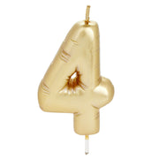 Hallmark ''4'' Metallic Gold Balloon Birthday Candle