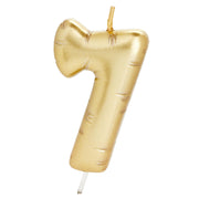 Hallmark ''7'' Metallic Gold Balloon Birthday Candle