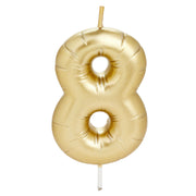 Hallmark ''8'' Metallic Gold Balloon Birthday Candle