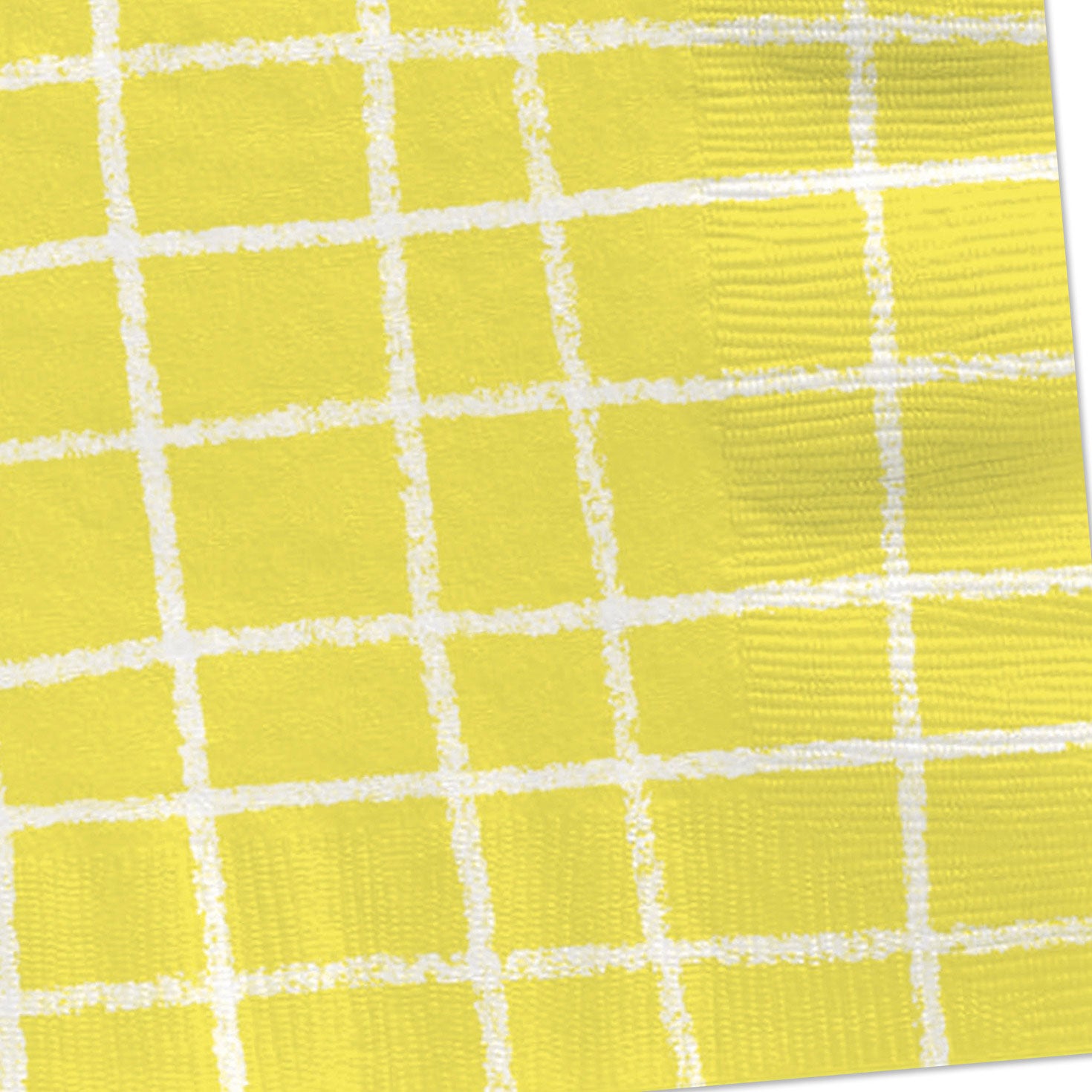 Hallmark Yellow Grid Cocktail Napkins, Set of 16