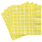 Hallmark Yellow Grid Cocktail Napkins, Set of 16