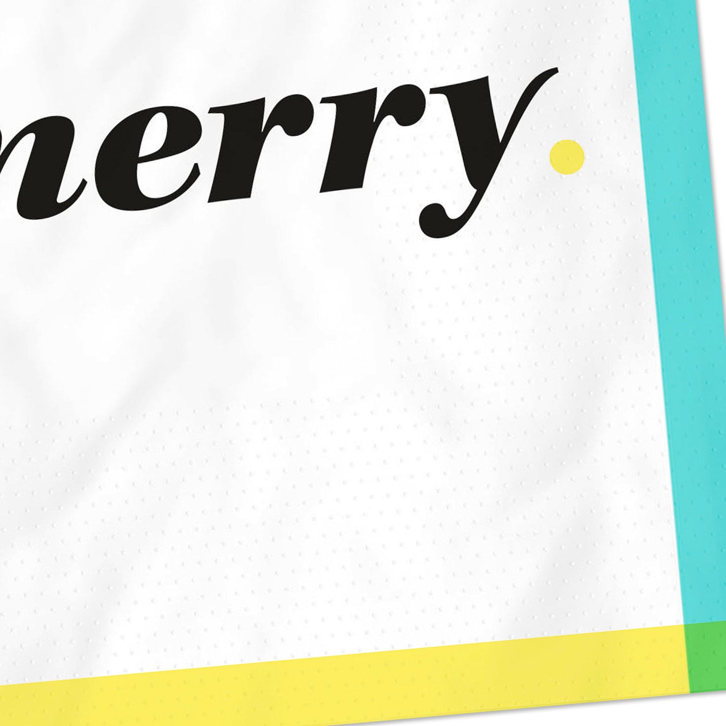 Hallmark Black and White ''Be Merry'' Cocktail Napkins, Set of 16