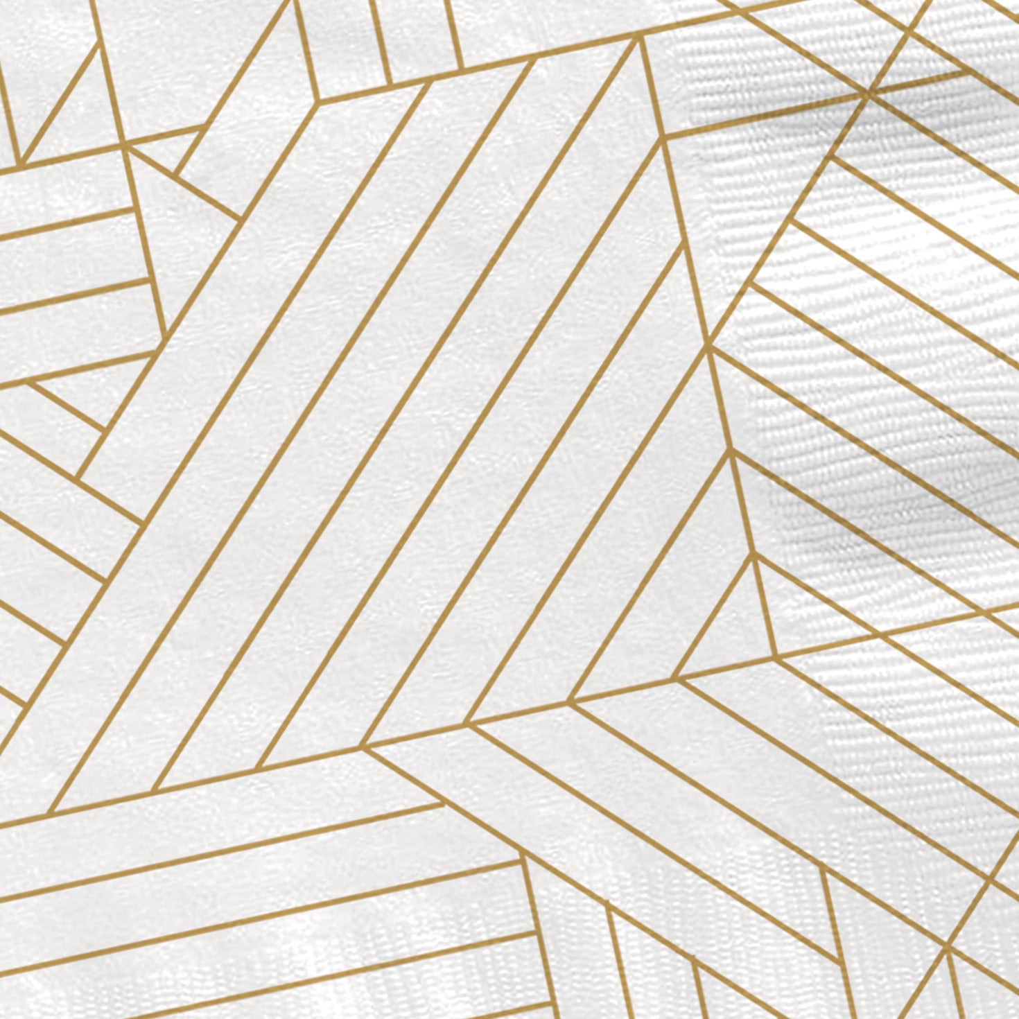 Hallmark Gold Geometric on Ivory Dinner Napkins, Set of 16