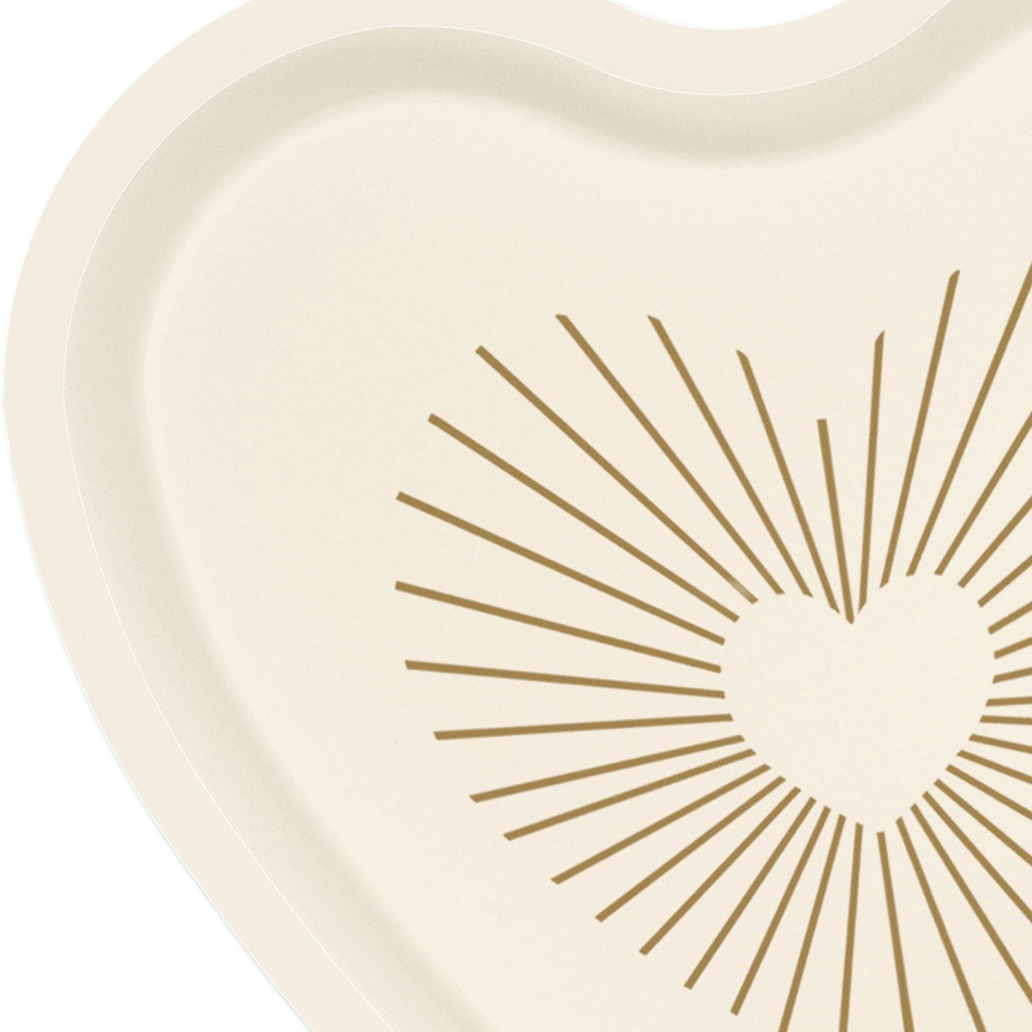 Hallmark Gold and Ivory Heart-Shaped Dessert Plates, Set of 8