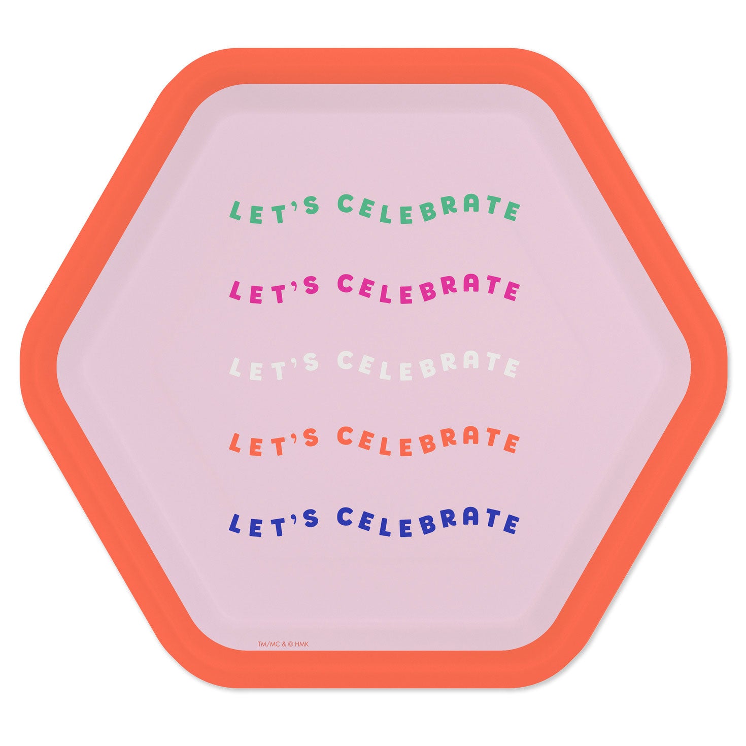 Hallmark ''Let's Celebrate'' Hexagonal Dessert Plates, Set of 8