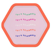 Hallmark ''Let's Celebrate'' Hexagonal Dessert Plates, Set of 8