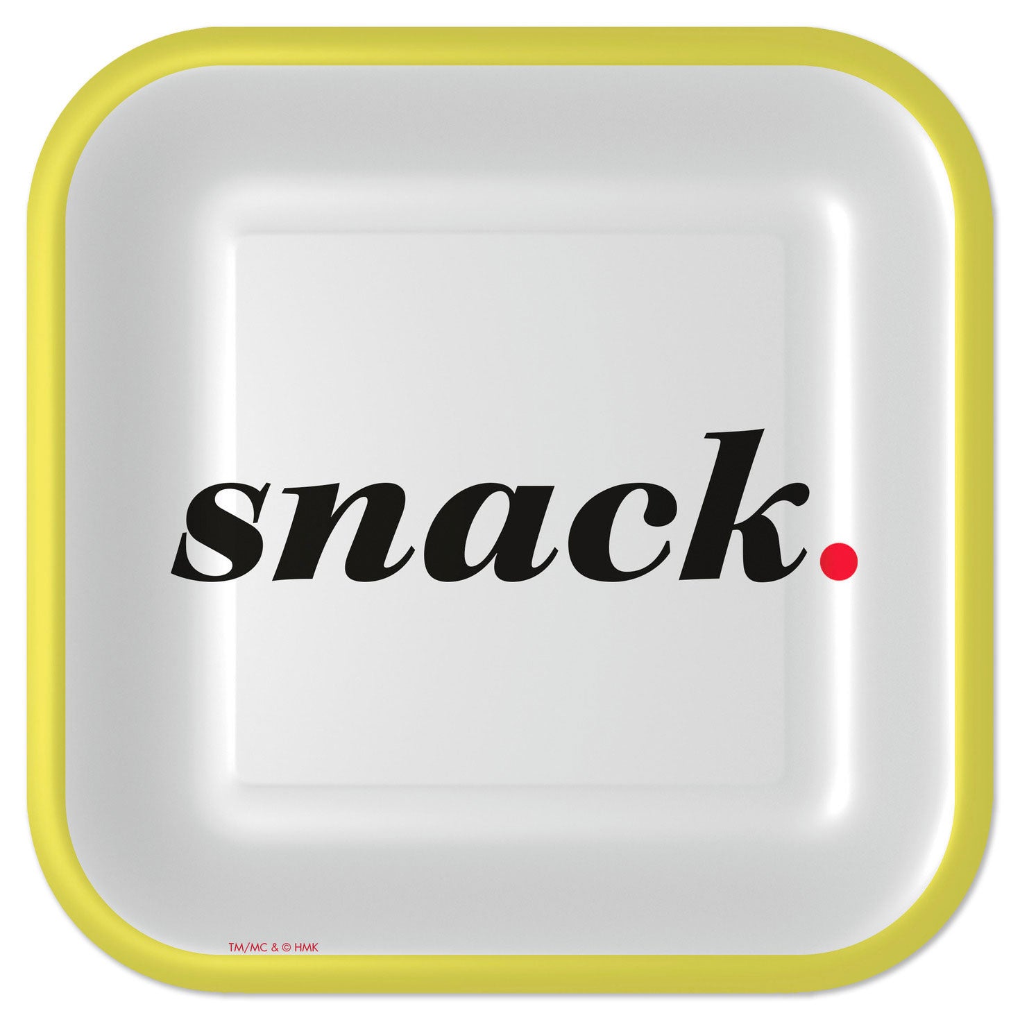 Hallmark ''Snack'' Black and White Square Dessert Plates, Set of 8