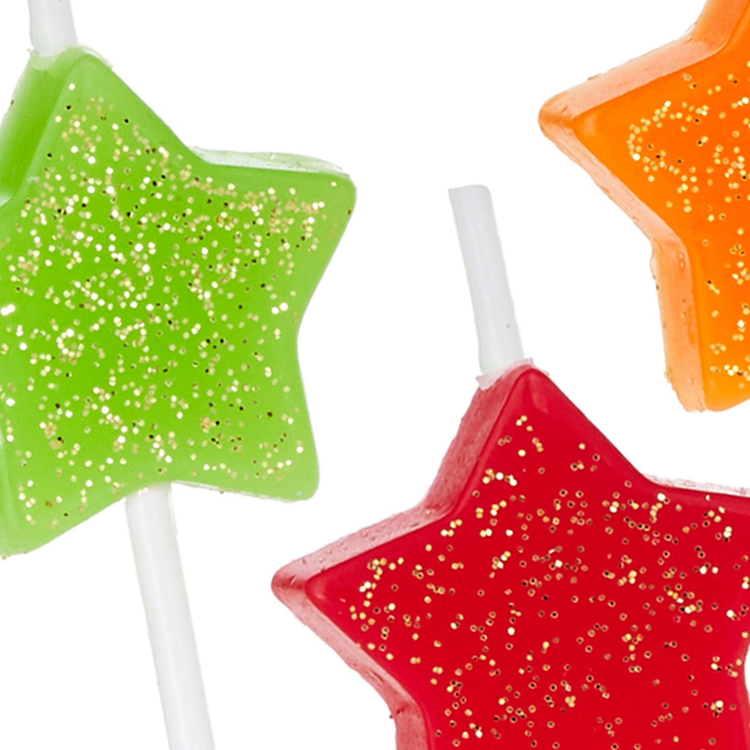 Hallmark Assorted Color With Glitter Star-Shaped Birthday Candles, Set of 6