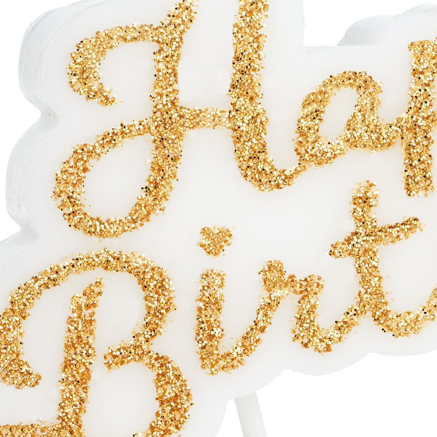 Hallmark Gold Script Happy Birthday Candle