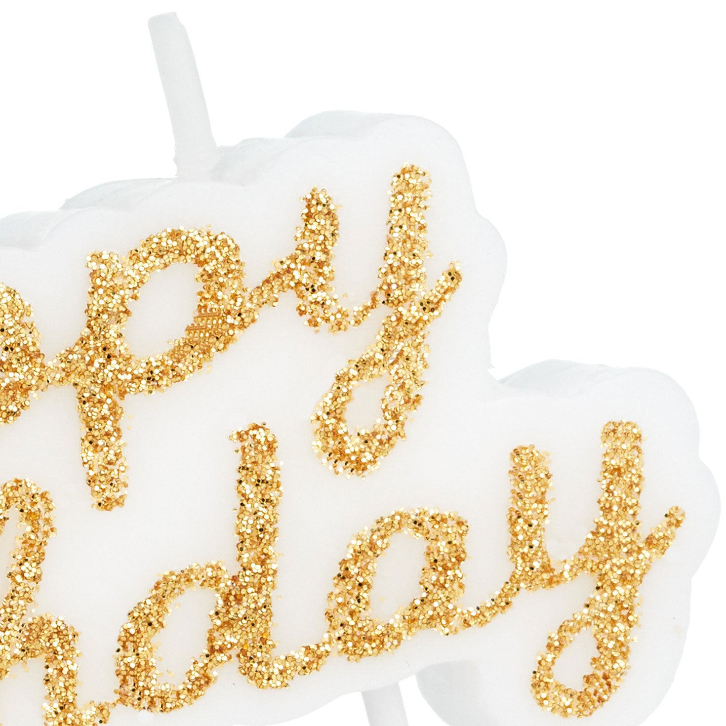 Hallmark Gold Script Happy Birthday Candle