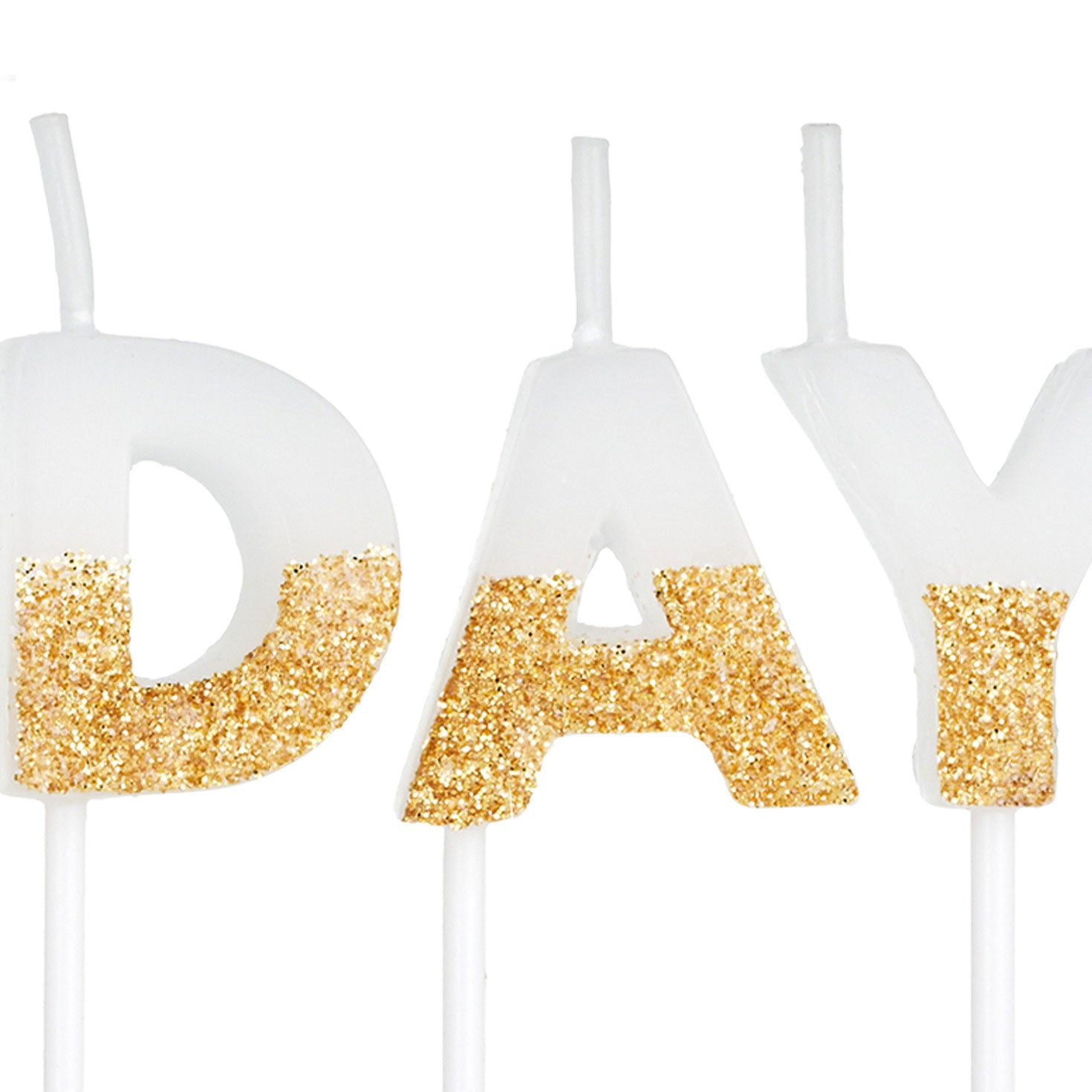 Hallmark Gold Glitter Dipped ''Happy Birthday'' Candles
