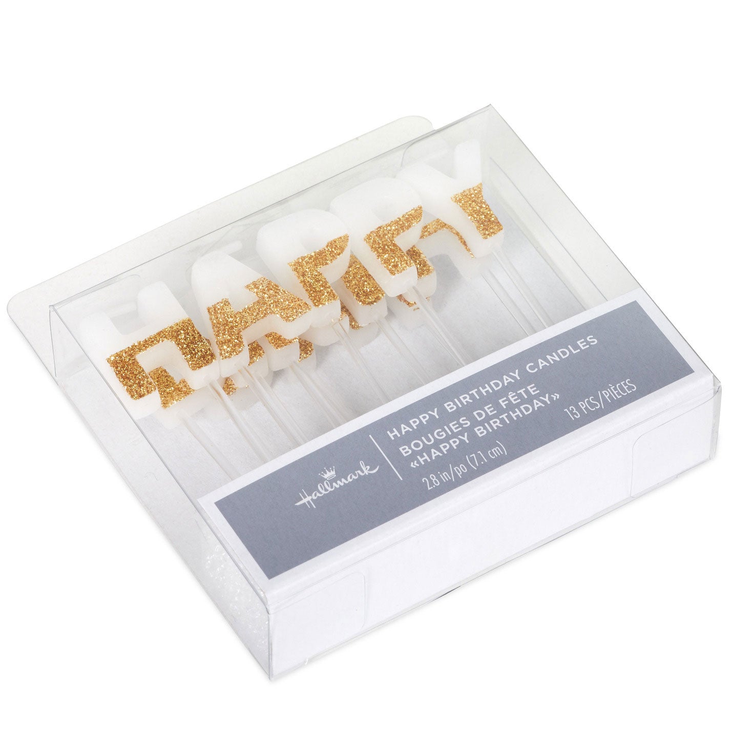 Hallmark Gold Glitter Dipped ''Happy Birthday'' Candles