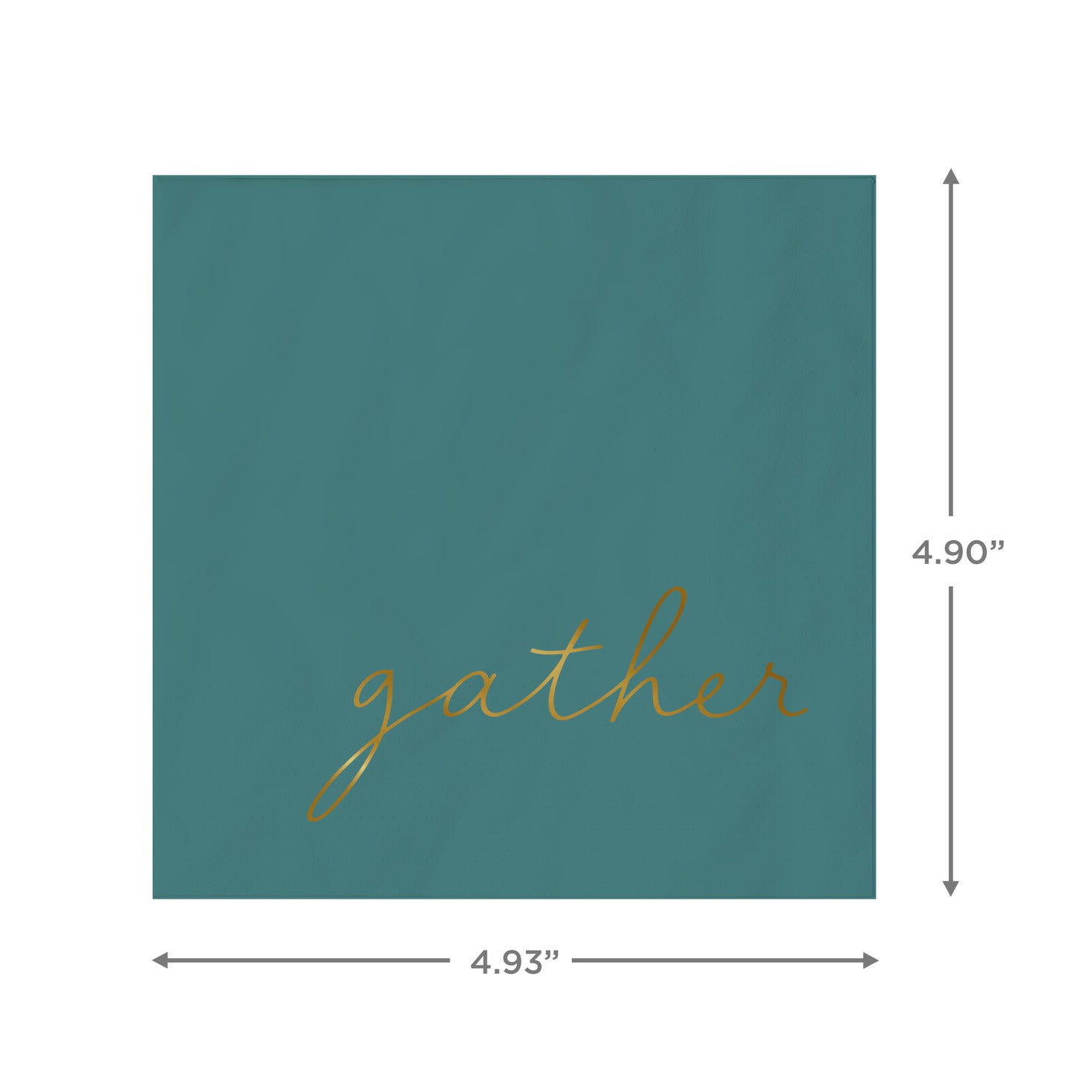 Hallmark Jade Green ''Gather'' Cocktail Napkins, Set of 16