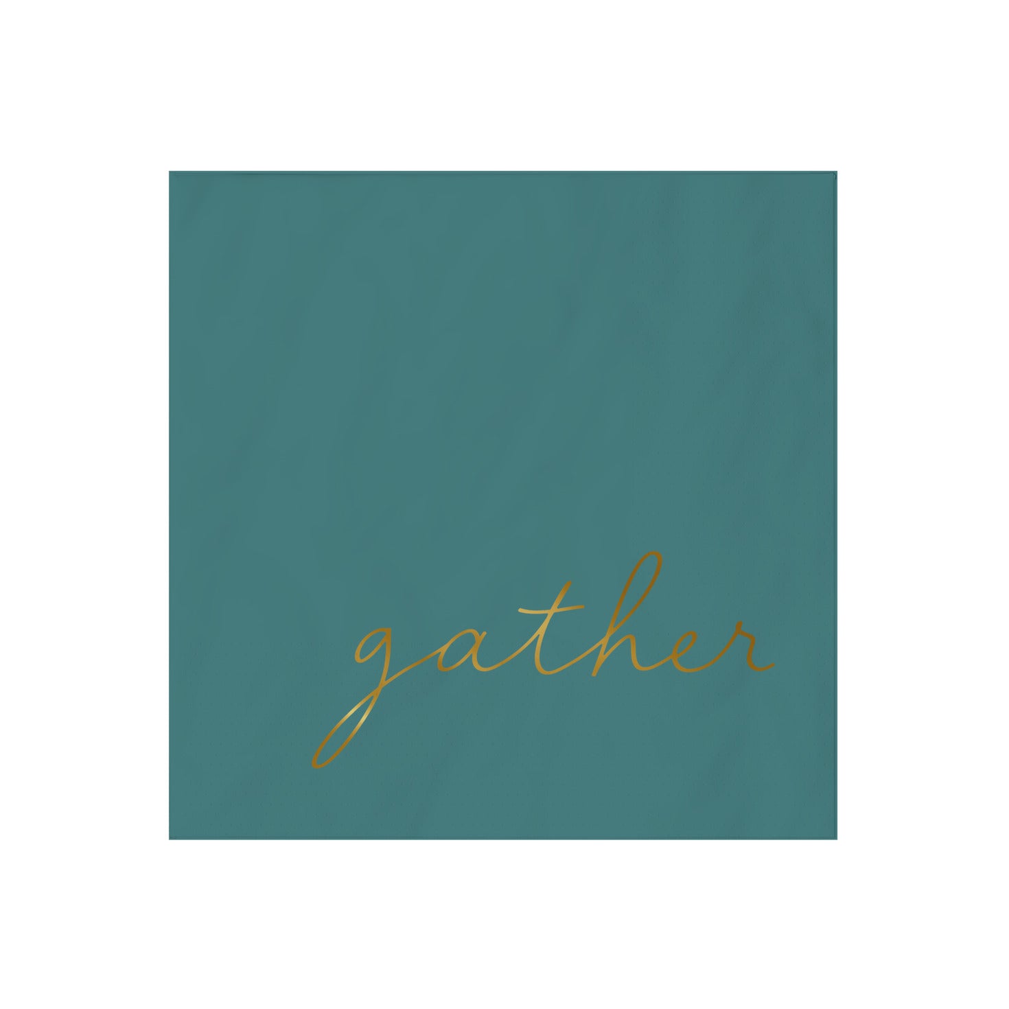 Hallmark Jade Green ''Gather'' Cocktail Napkins, Set of 16