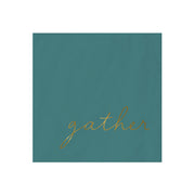 Hallmark Jade Green ''Gather'' Cocktail Napkins, Set of 16