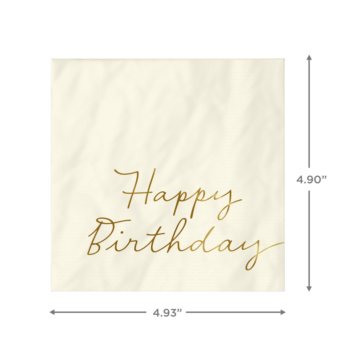 Hallmark Ivory ''Happy Birthday'' Cocktail Napkins, Set of 16