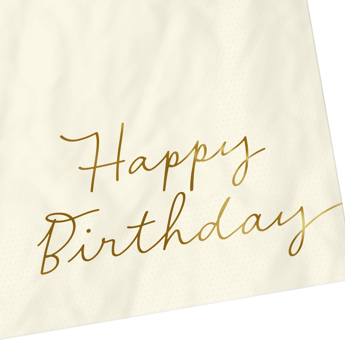 Hallmark Ivory ''Happy Birthday'' Cocktail Napkins, Set of 16