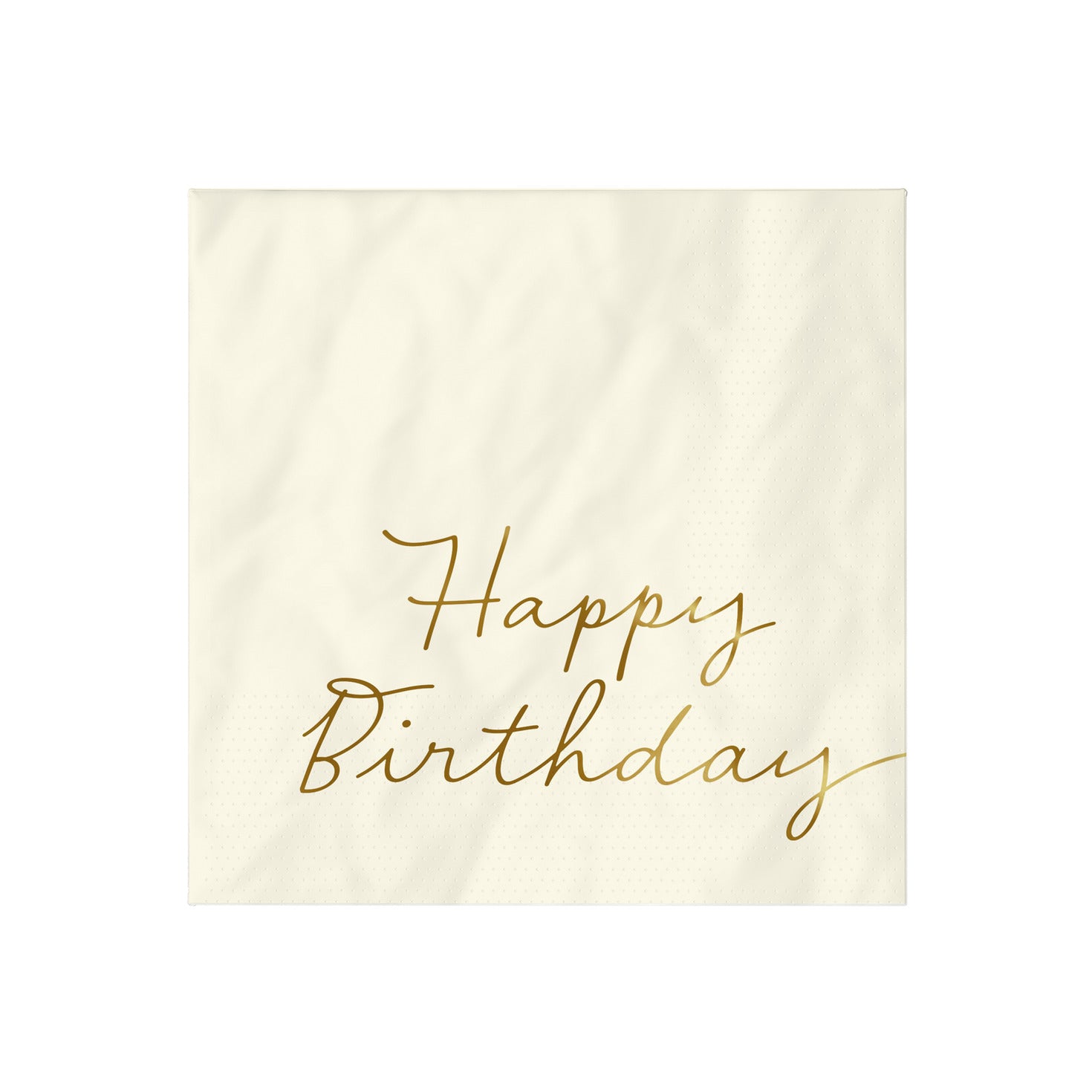 Hallmark Ivory ''Happy Birthday'' Cocktail Napkins, Set of 16