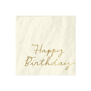 Hallmark Ivory ''Happy Birthday'' Cocktail Napkins, Set of 16