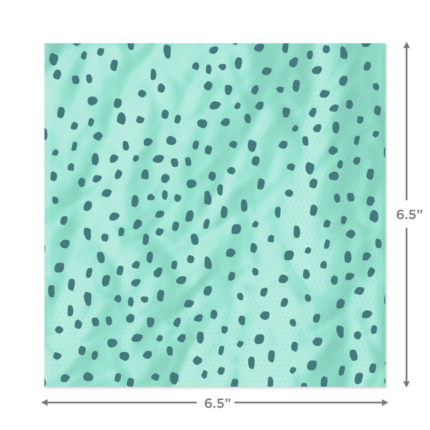 Hallmark Aqua With Green Dots Dinner Napkins, Set of 16