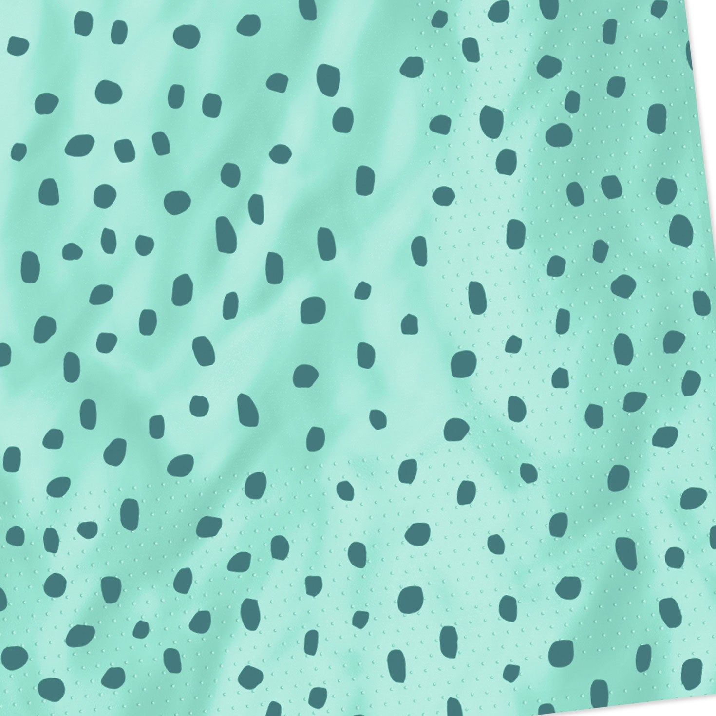 Hallmark Aqua With Green Dots Dinner Napkins, Set of 16