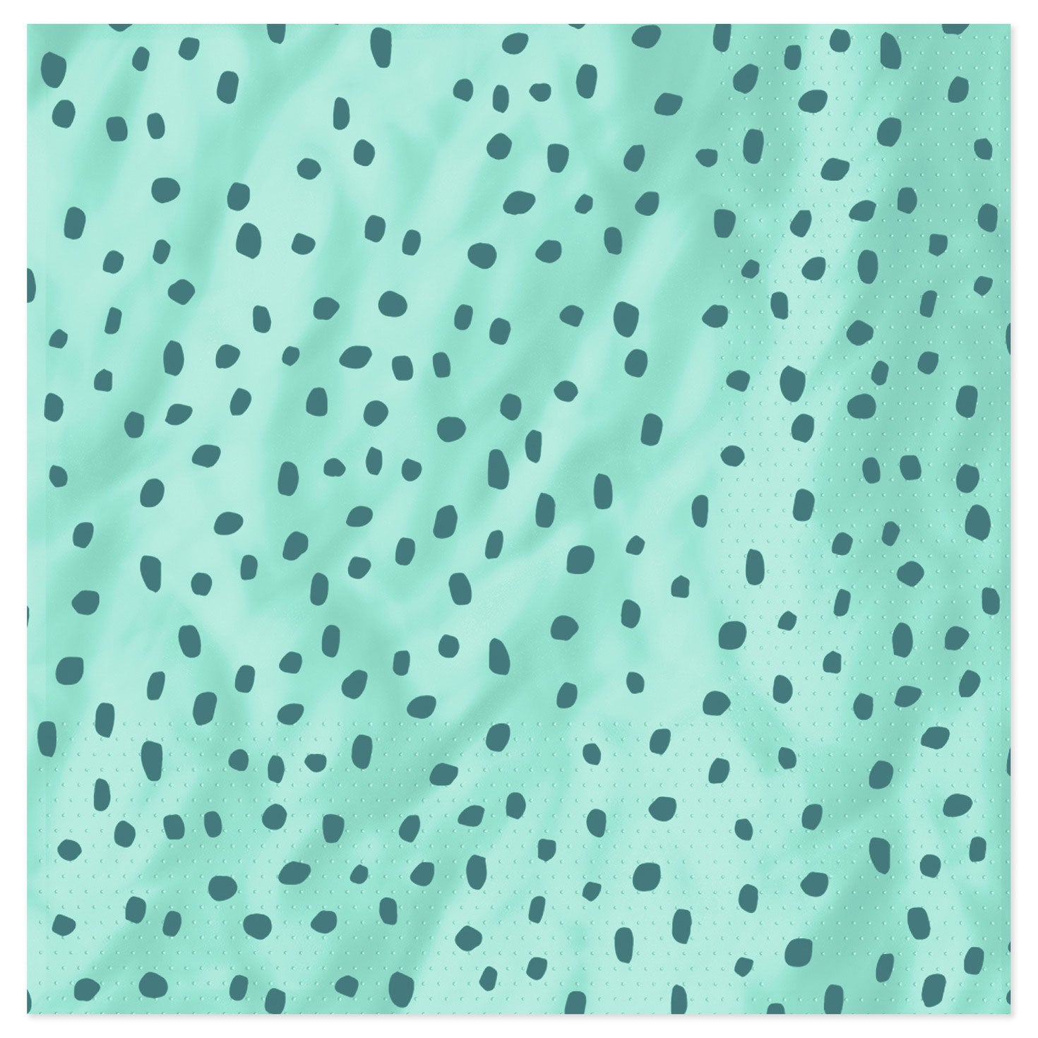 Hallmark Aqua With Green Dots Dinner Napkins, Set of 16