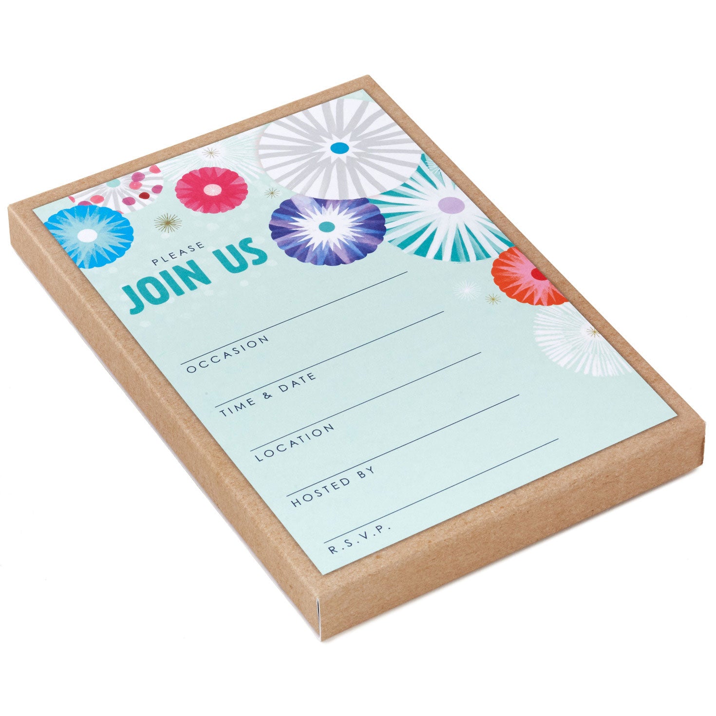 Hallmark Color Bursts Party Invitations, Pack of 20